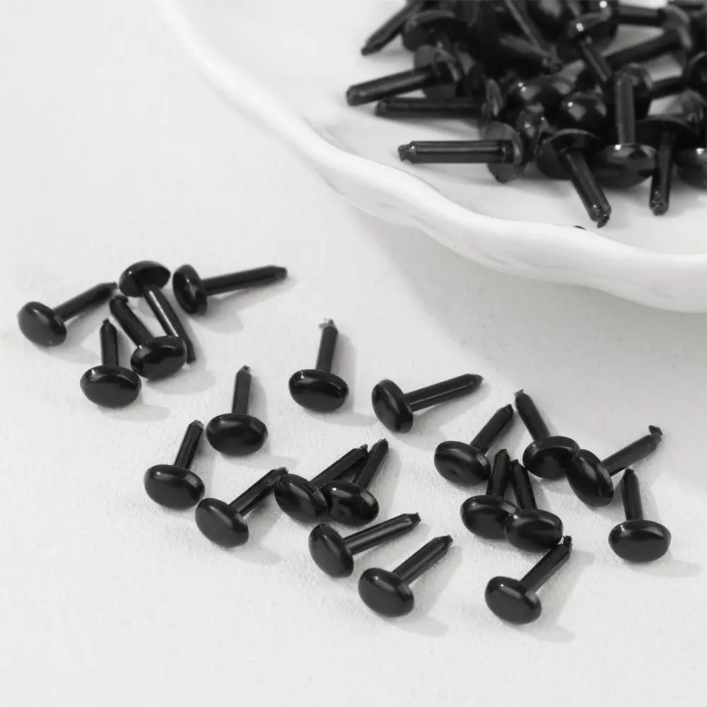 100pcs/bag 4X5MM/5X7MM Plastic Mini Black Safety Oval Nose for Doll for Teddy Dog Stuffed DIY Doll Animals