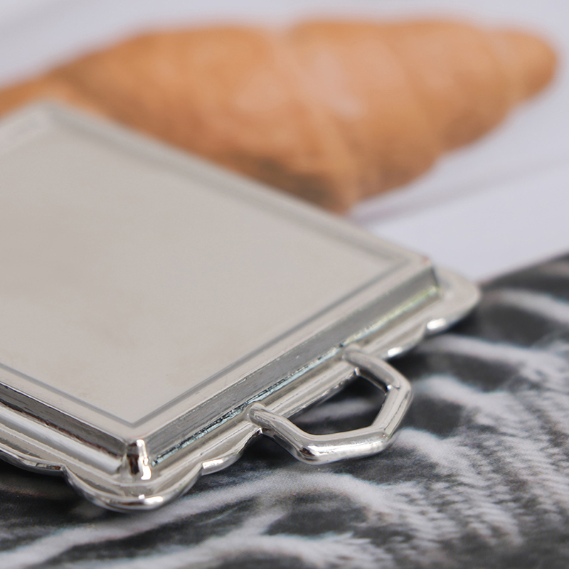10pcs/Set 1/12 Dollhouse Miniature Silver Metal Tea Coffee Tray Model Kitchen Tableware Set For Doll House Decor Kids Toys Gift