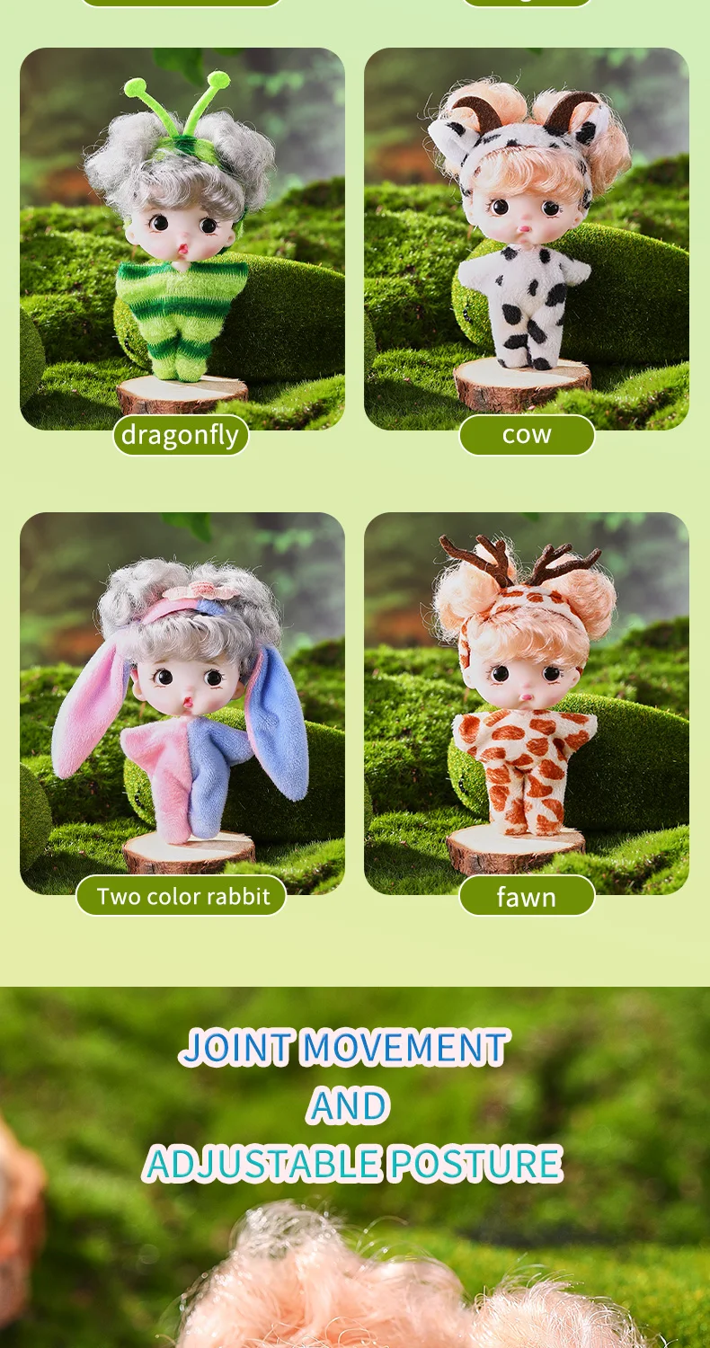 6Pcs Lifelike Reborn Baby Doll Mini Baby Doll Set with Clothes Cute Silicone Girl Toy for Birthday Christmas Gift