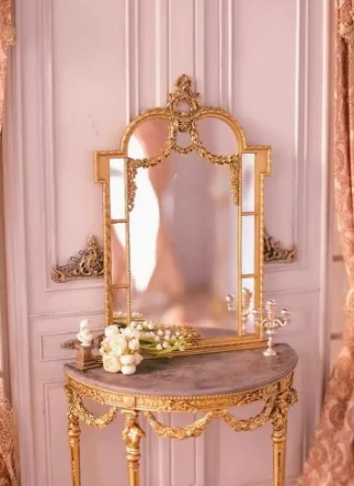 1/6 DollHouse Decoration Miniature Furniture Retro Court Sofa Floor Clock French Table Chair Baroque Piano Decoration Diy Gift