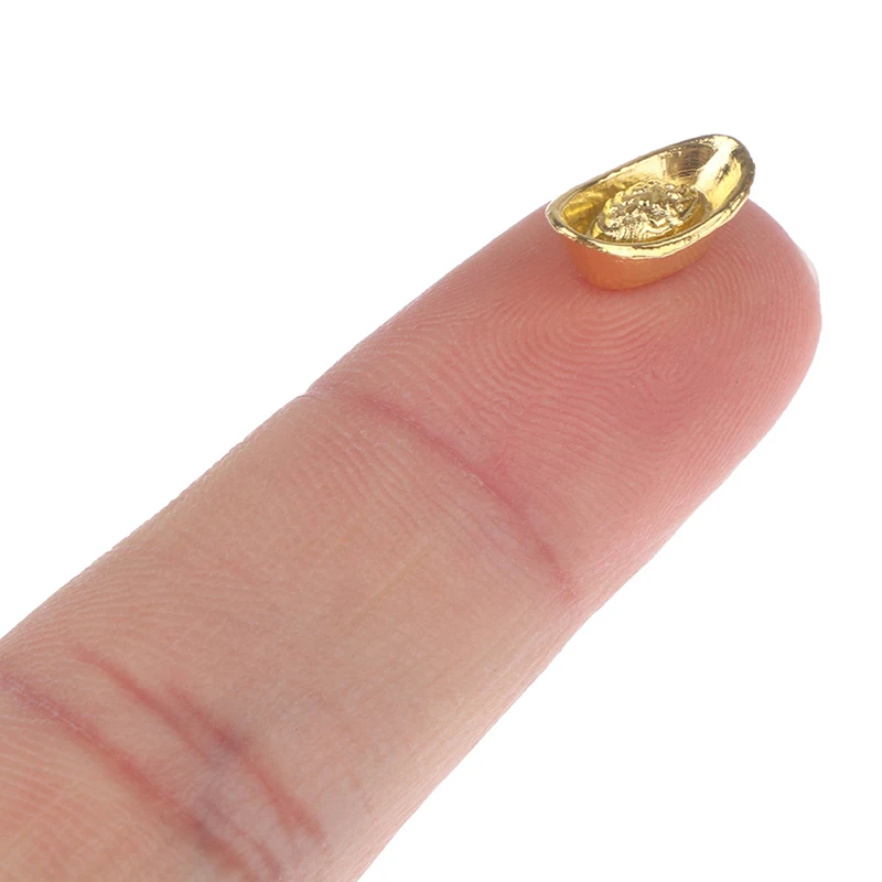 1/2/10pcs Miniature Treasure Chest Gold Yuan Treasure Copper Coin Model Mini Ruyi Gold Copper Coin Doll House Accessories