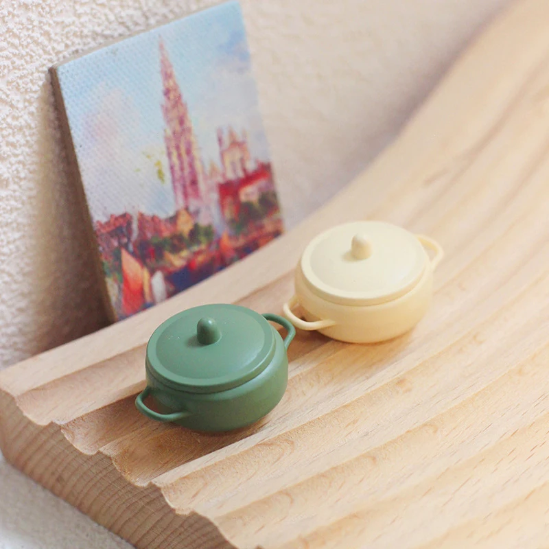 Dollhouse Accessories, Miniature Food Play Ornaments, Simulated Cute Pots, Small Pots, Mini Retro Soup Pots