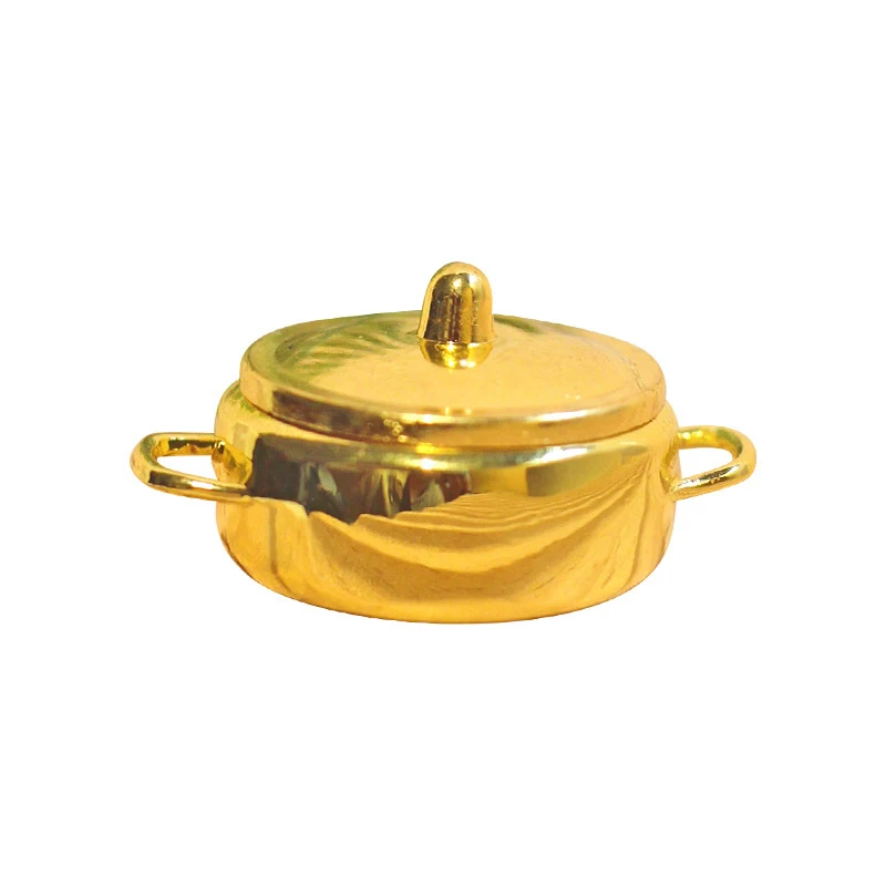 Dollhouse Accessories, Miniature Food Play Ornaments, Simulated Cute Pots, Small Pots, Mini Retro Soup Pots