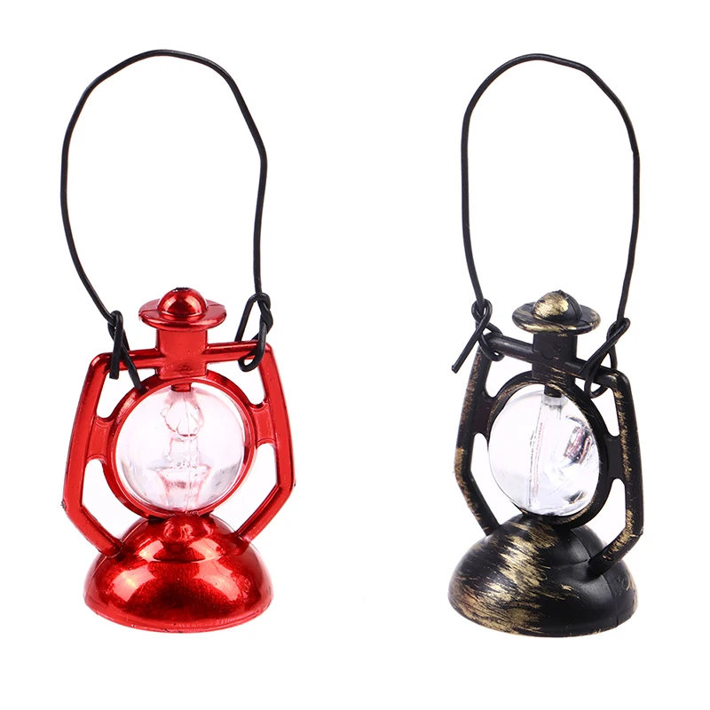 Miniature Oil Lamp Dollhouse Accessories Mini Kerosene Lantern For 1:6 1:12 Scale Doll House Decor Scene Ornaments Pretend Play