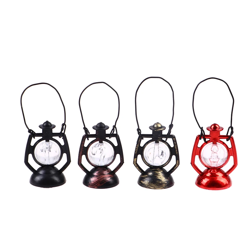 Miniature Oil Lamp Dollhouse Accessories Mini Kerosene Lantern For 1:6 1:12 Scale Doll House Decor Scene Ornaments Pretend Play