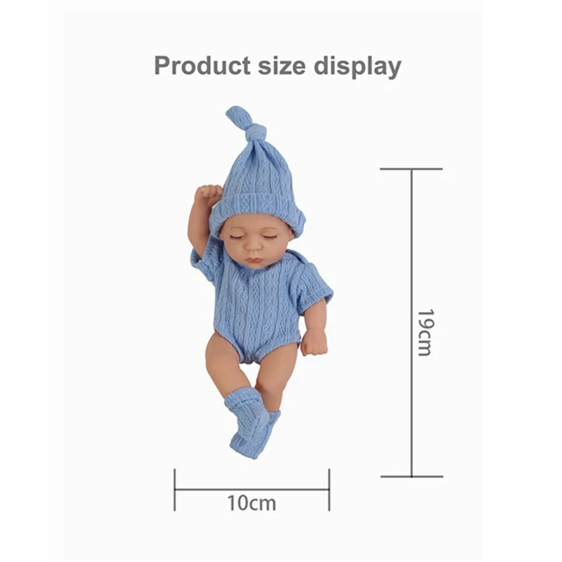 7.87Inch Mini Soft and Full Body Soft Vinyl Reborn Doll 20CM Cute Doll Reborn Toys Doll Waterproof Cute Vinyl Newborn Doll Toys