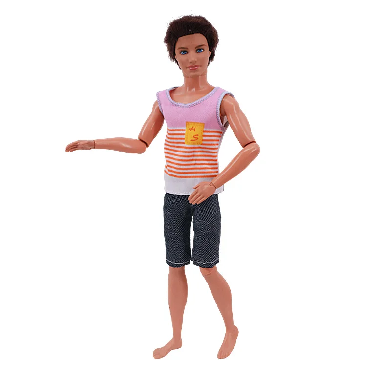 Handmade Ken Doll Clothes T-shirt + Shorts For Babi Dress Accessories Fashion Daily Clothing Gils Toys Birthday Gift