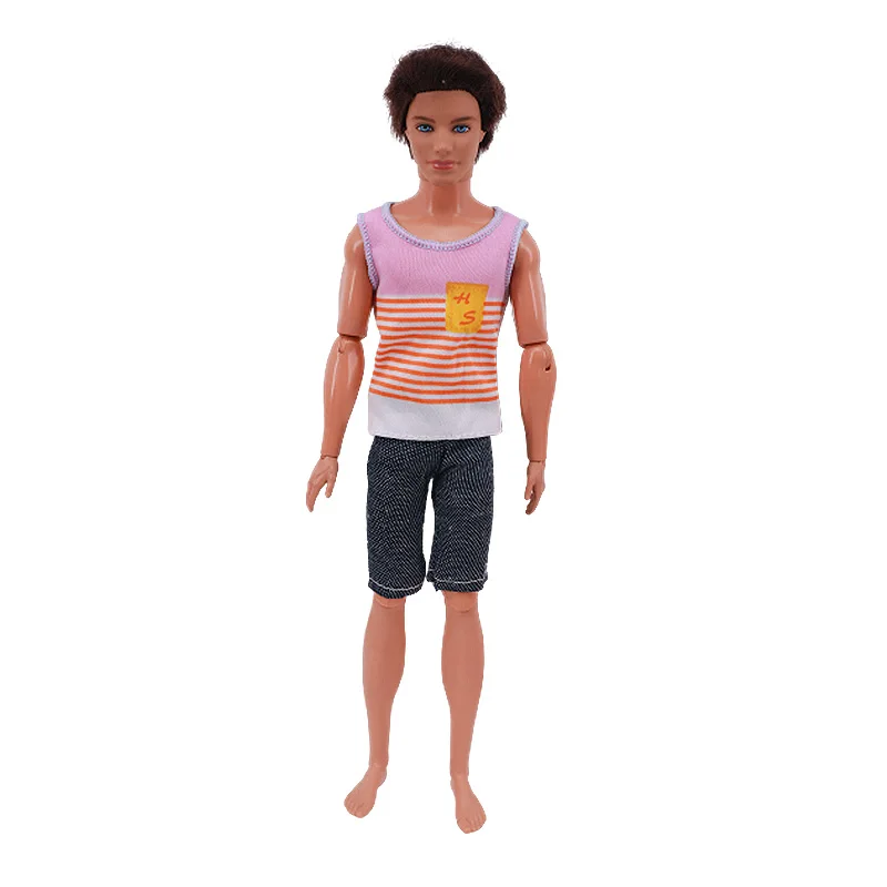 Handmade Ken Doll Clothes T-shirt + Shorts For Babi Dress Accessories Fashion Daily Clothing Gils Toys Birthday Gift