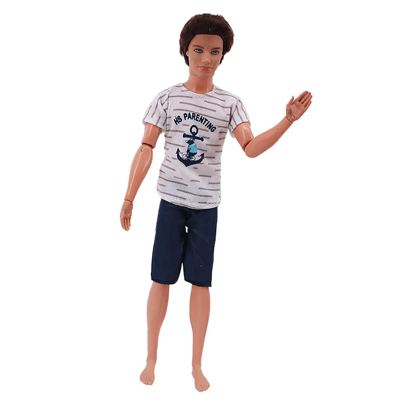Handmade Ken Doll Clothes T-shirt + Shorts For Babi Dress Accessories Fashion Daily Clothing Gils Toys Birthday Gift