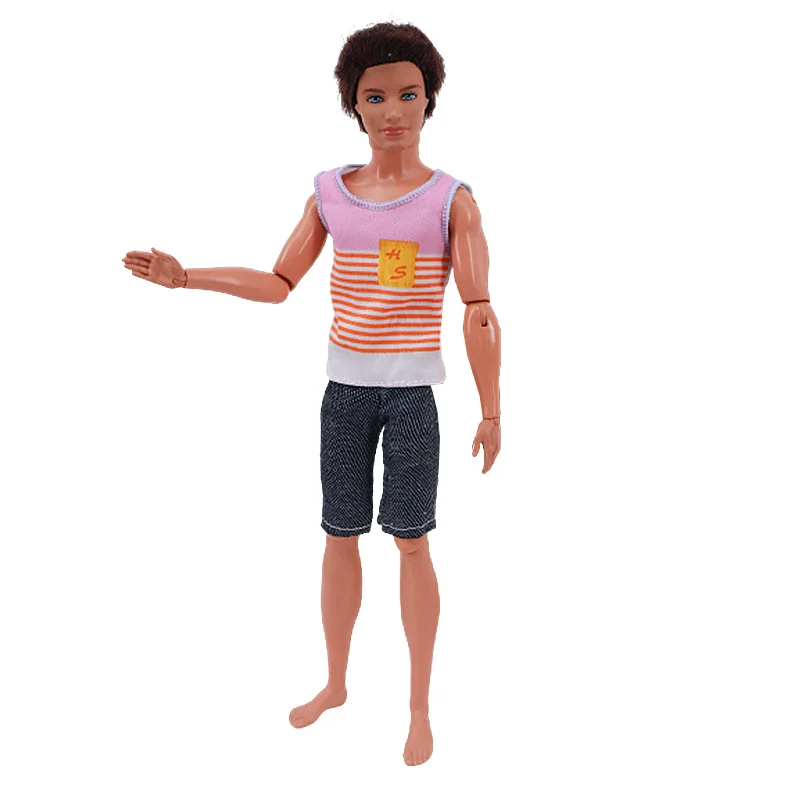 Handmade Ken Doll Clothes T-shirt + Shorts For Babi Dress Accessories Fashion Daily Clothing Gils Toys Birthday Gift