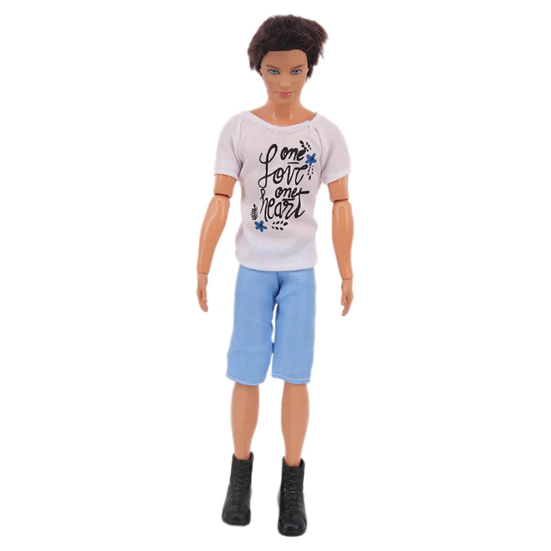 Handmade Ken Doll Clothes T-shirt + Shorts For Babi Dress Accessories Fashion Daily Clothing Gils Toys Birthday Gift