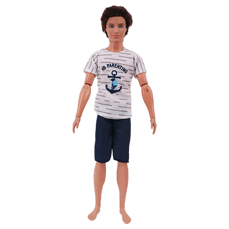 Handmade Ken Doll Clothes T-shirt + Shorts For Babi Dress Accessories Fashion Daily Clothing Gils Toys Birthday Gift