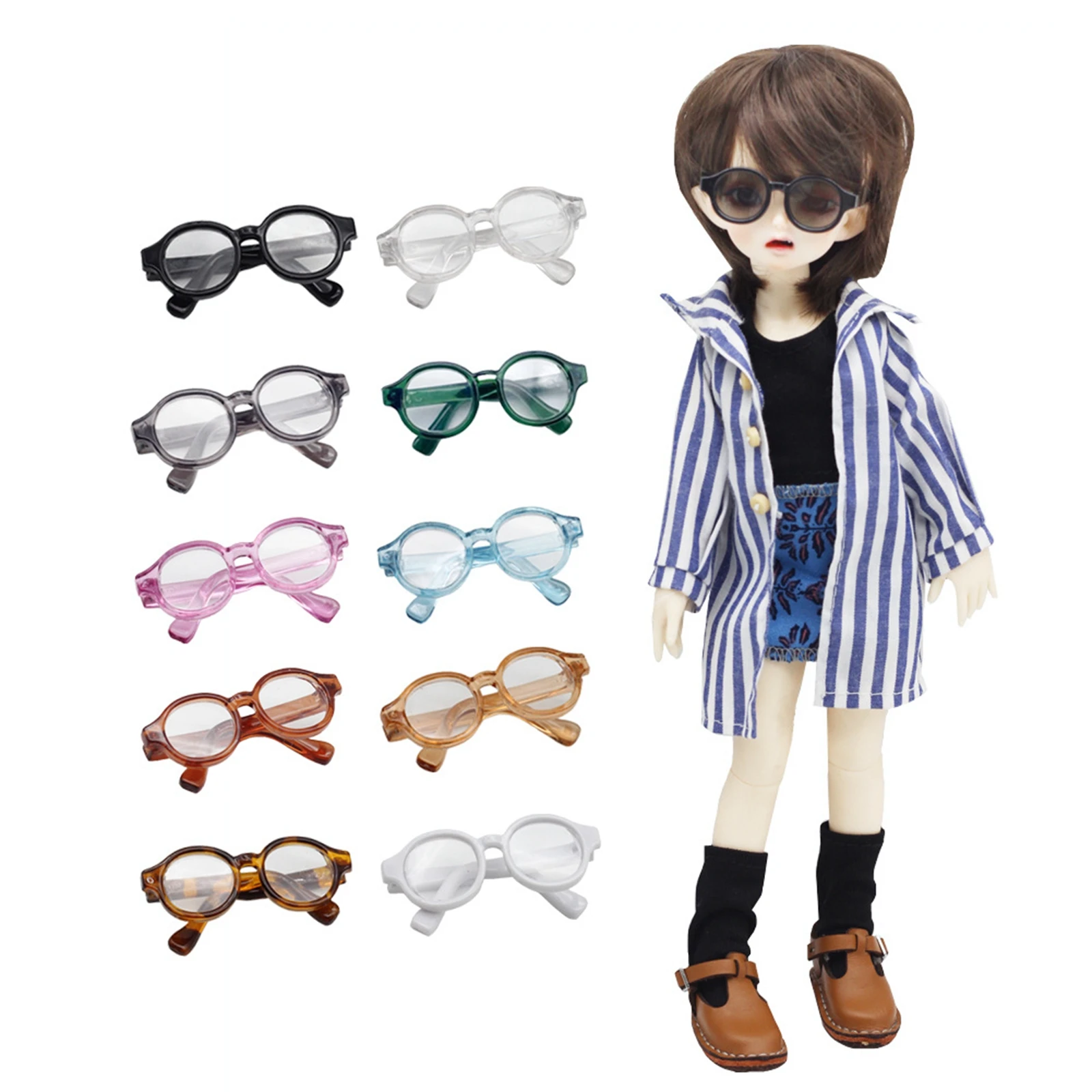 1:6 Cute Mini Doll Glasses Doll Accessories Photo Props Gift Doll Decor Sunglasses Children Toys Girls Gift