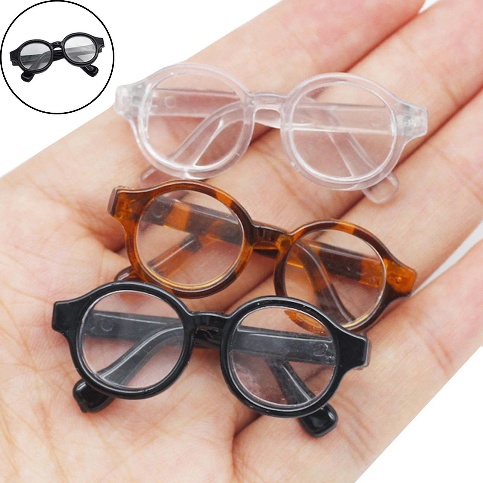 1:6 Cute Mini Doll Glasses Doll Accessories Photo Props Gift Doll Decor Sunglasses Children Toys Girls Gift