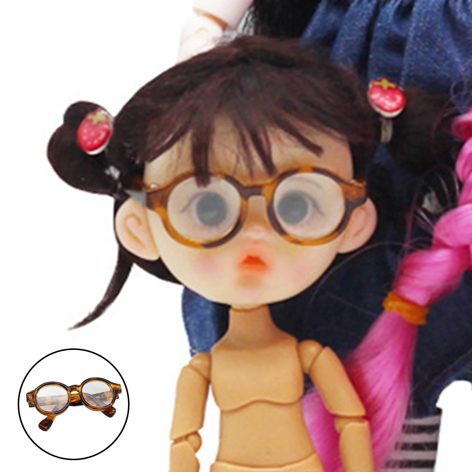 1:6 Cute Mini Doll Glasses Doll Accessories Photo Props Gift Doll Decor Sunglasses Children Toys Girls Gift