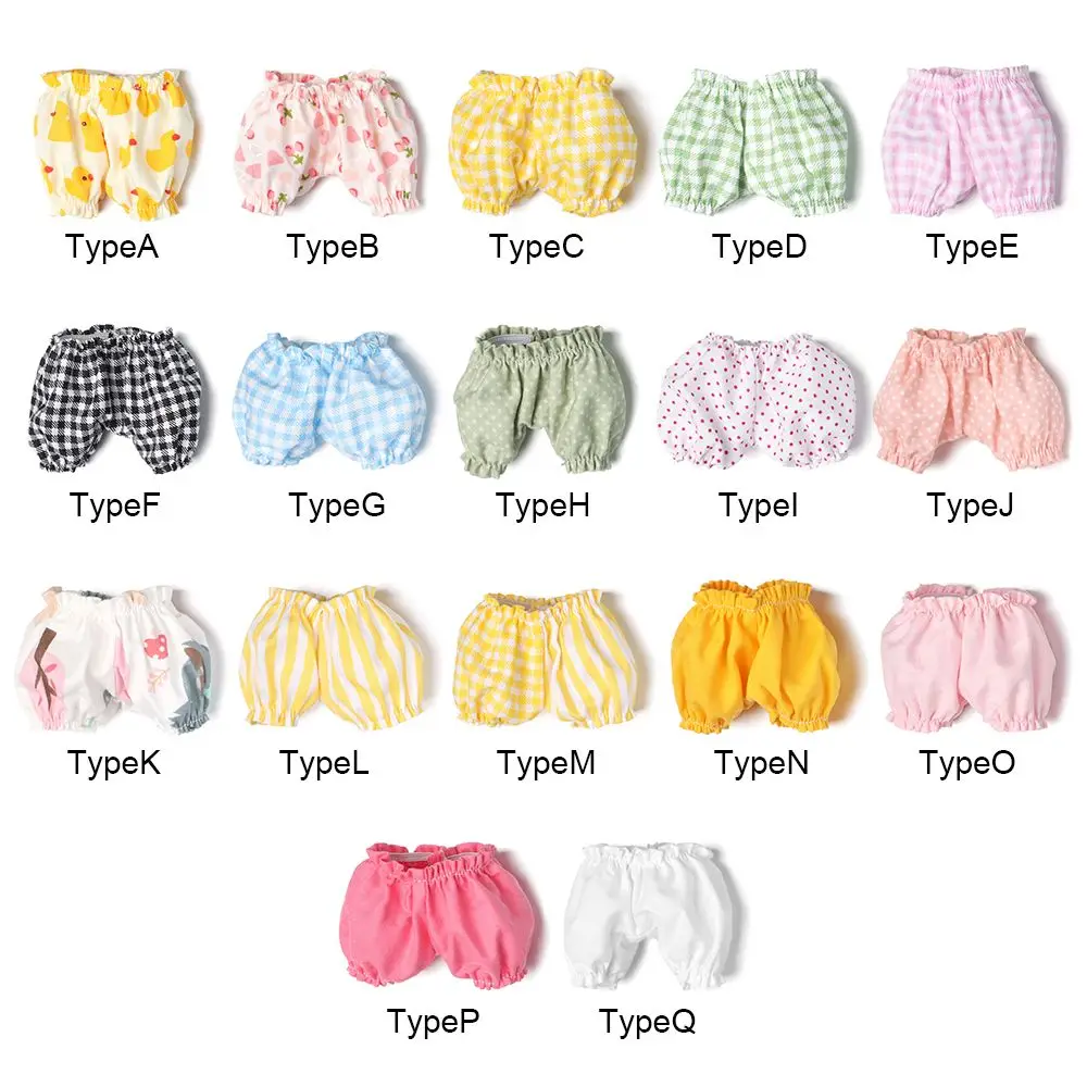 15CM Doll Pants Cute Lantern Shorts Cotton Underpants For Ob11 Clothes Idol Dolls Accessories Plush Toys Clothing Kids Toys