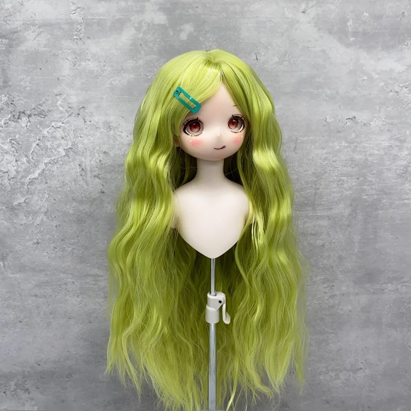1/6 1/4 1/3 Doll's Wig for 30/45/60cm Bjd Doll High Temperature Silk Diy Girl Toys Dress Up Play House Doll Accessories, No Doll