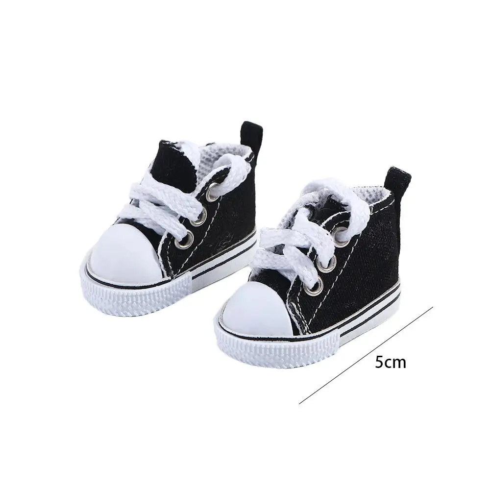 1 Pair 3.5cm/5cm Doll Canvas Shoes Fashion Handmade Doll Sneakers 1/6 Dolls Sneakers Shoes For Children BJD Accessories