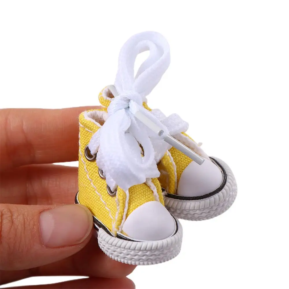 1 Pair 3.5cm/5cm Doll Canvas Shoes Fashion Handmade Doll Sneakers 1/6 Dolls Sneakers Shoes For Children BJD Accessories