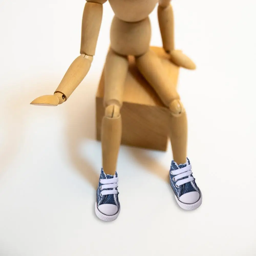 1 Pair 3.5cm/5cm Doll Canvas Shoes Fashion Handmade Doll Sneakers 1/6 Dolls Sneakers Shoes For Children BJD Accessories