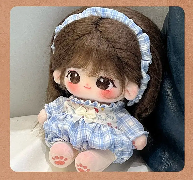 20cm Cute Plush Doll Cotton Plushies Toys Baby Clothes Dress Up Stuffed Customization Figure Toys Xmas Collection Gifts