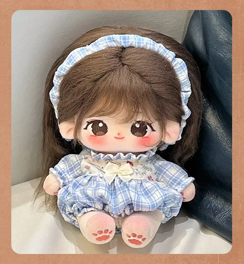 20cm Cute Plush Doll Cotton Plushies Toys Baby Clothes Dress Up Stuffed Customization Figure Toys Xmas Collection Gifts