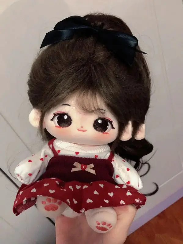 20cm Cute Plush Doll Cotton Plushies Toys Baby Clothes Dress Up Stuffed Customization Figure Toys Xmas Collection Gifts