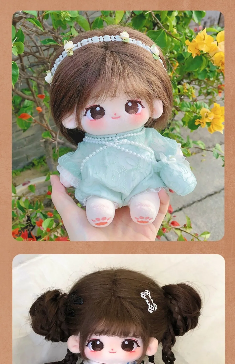 20cm Cute Plush Doll Cotton Plushies Toys Baby Clothes Dress Up Stuffed Customization Figure Toys Xmas Collection Gifts