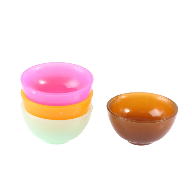 5Pcs/Set 1:12 Dollhouse Miniature Rice Bowl Salad Bowl Plastic Dish Tableware Mini Kitchen Furniture Accessories