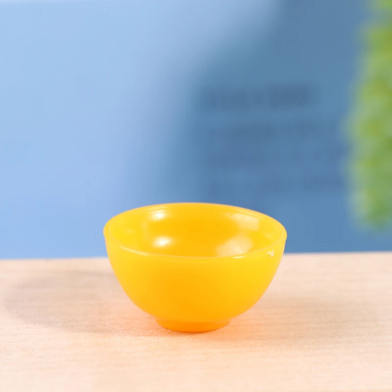 5Pcs/Set 1:12 Dollhouse Miniature Rice Bowl Salad Bowl Plastic Dish Tableware Mini Kitchen Furniture Accessories