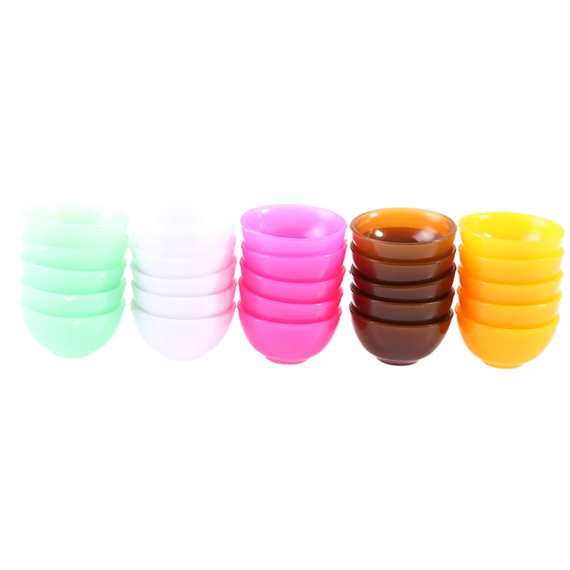 5Pcs/Set 1:12 Dollhouse Miniature Rice Bowl Salad Bowl Plastic Dish Tableware Mini Kitchen Furniture Accessories