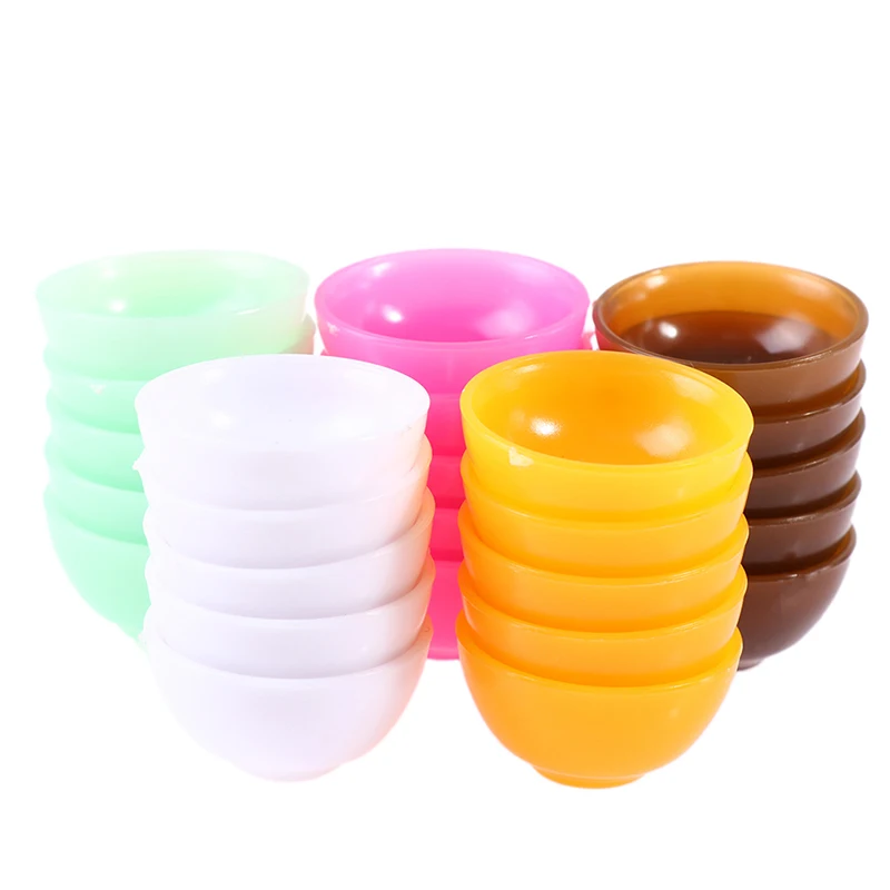 5Pcs/Set 1:12 Dollhouse Miniature Rice Bowl Salad Bowl Plastic Dish Tableware Mini Kitchen Furniture Accessories