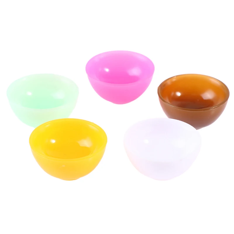 5Pcs/Set 1:12 Dollhouse Miniature Rice Bowl Salad Bowl Plastic Dish Tableware Mini Kitchen Furniture Accessories