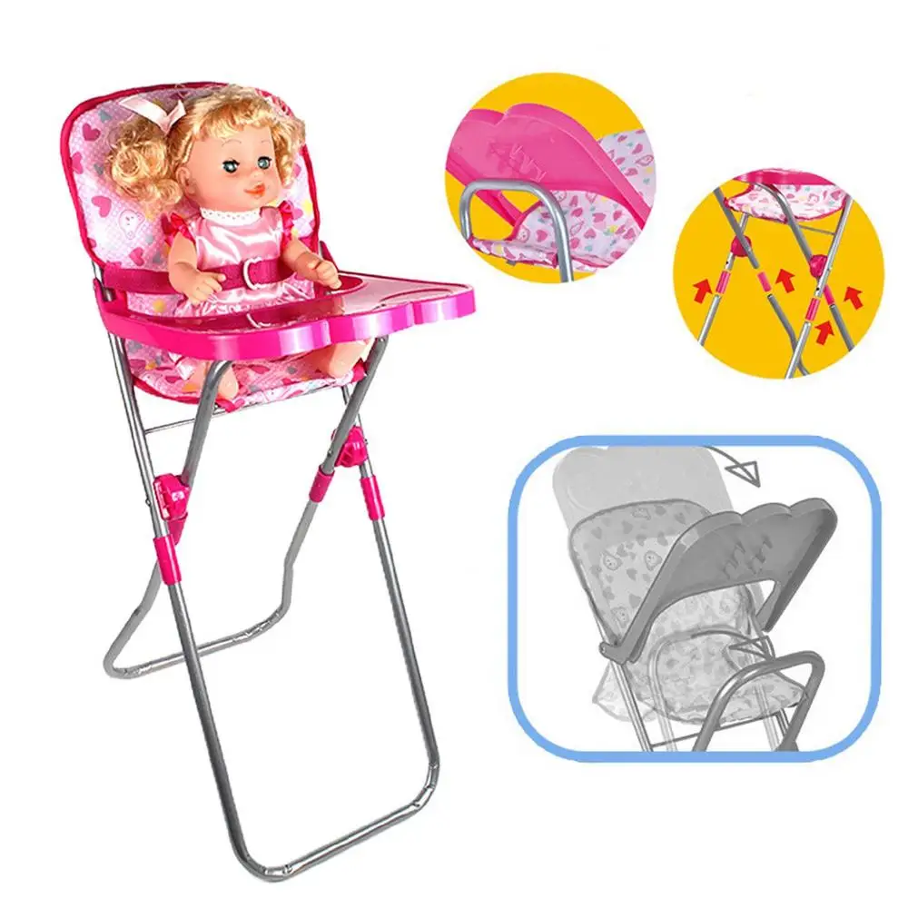 Reborn Doll Baby Toddler Furniture Toy Playset ABS Plastic Cradle Swing Nursery Room Decor Role Play Doll House Furniture