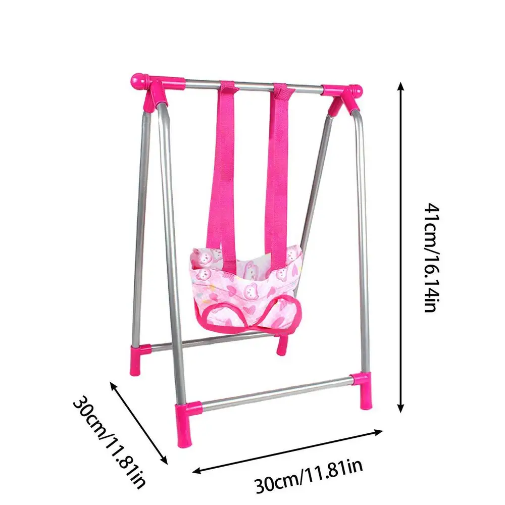 Reborn Doll Baby Toddler Furniture Toy Playset ABS Plastic Cradle Swing Nursery Room Decor Role Play Doll House Furniture
