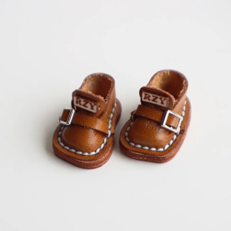 OB11 Casual Handmade Cowhide Doll Shoes Cute Fit for Body9, YMY Body, UFDOLL, GSC, Obitsu11, 1/12bjd Accessories Gift