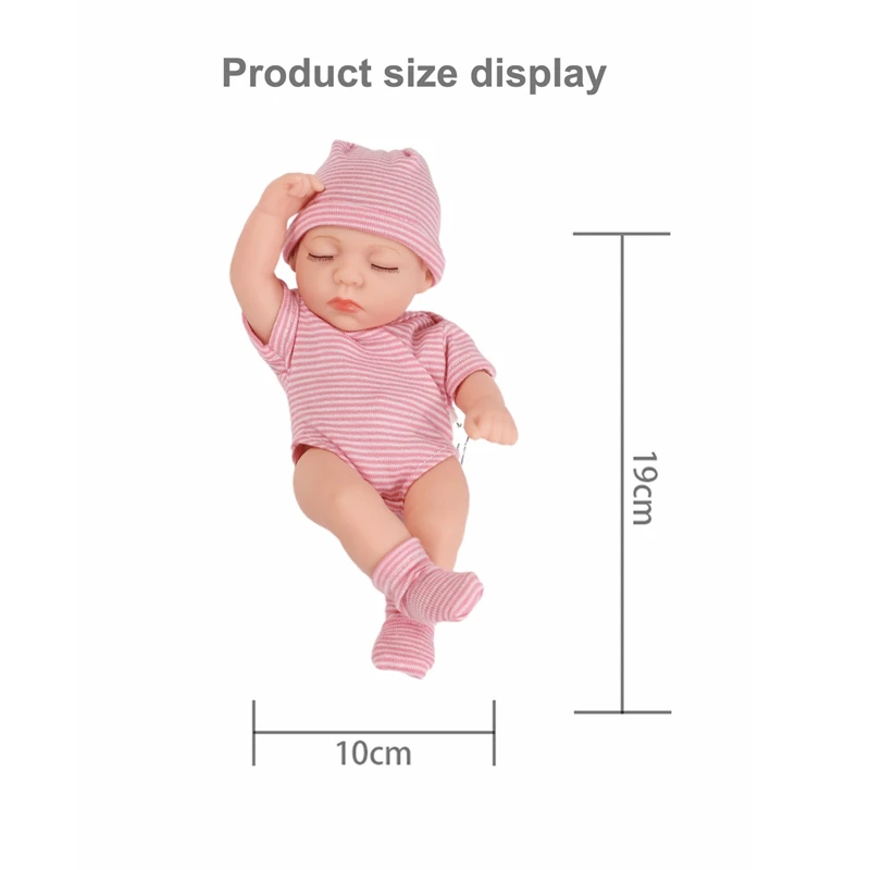 20cm Vinyl Reborn Dolls Lifelike Mini Doll Toys 17.74in Soft and Full Vinyl Doll Sleep Reborn Toy DIY Doll Toys Reborn Gift Doll