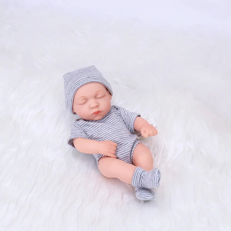 20cm Vinyl Reborn Dolls Lifelike Mini Doll Toys 17.74in Soft and Full Vinyl Doll Sleep Reborn Toy DIY Doll Toys Reborn Gift Doll