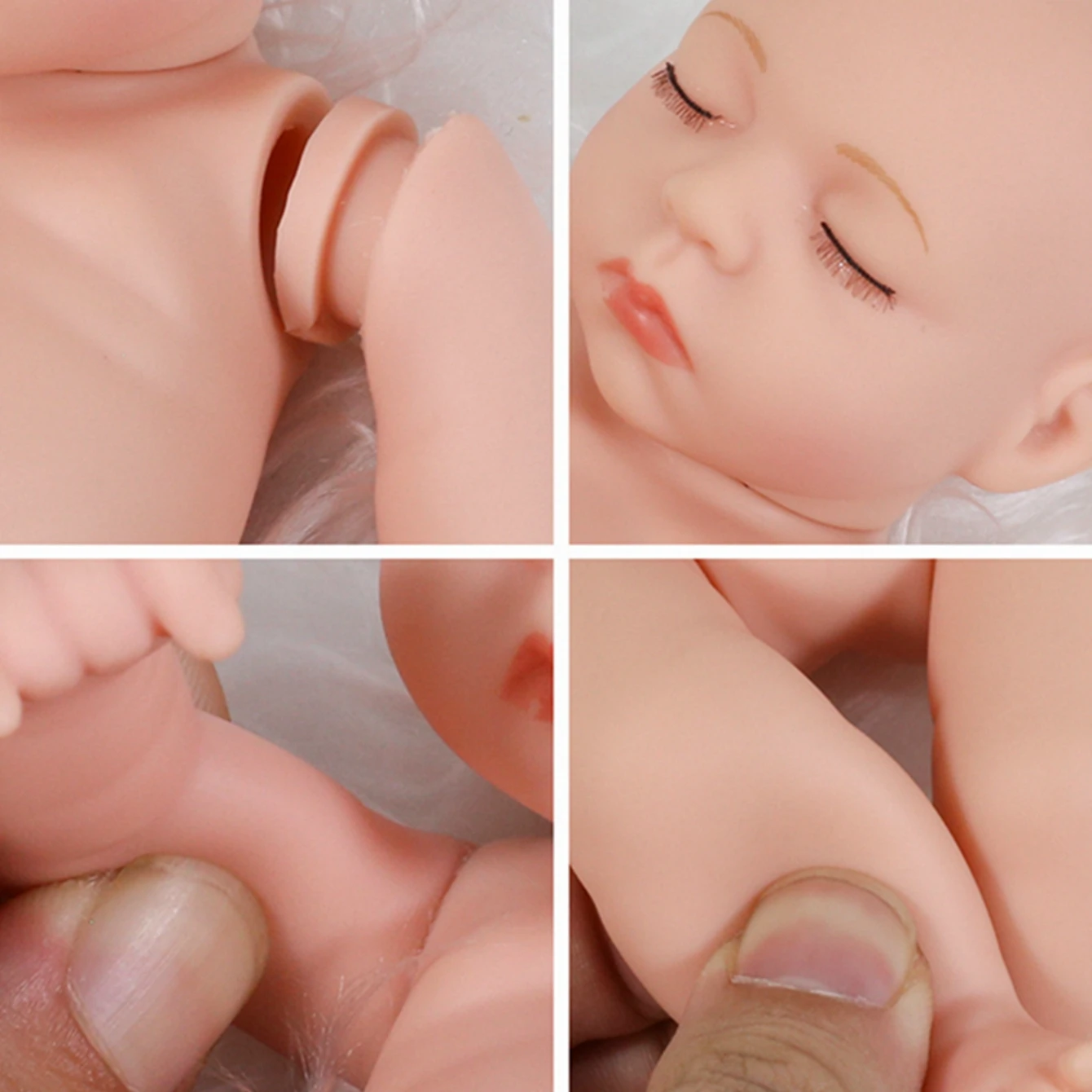 20cm Vinyl Reborn Dolls Lifelike Mini Doll Toys 17.74in Soft and Full Vinyl Doll Sleep Reborn Toy DIY Doll Toys Reborn Gift Doll