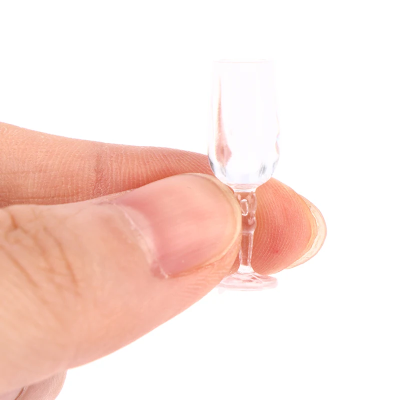 6Pcs 1/12 Dollhouse Miniature Wine Glass Mini Goblet Cup Toy for ob11 bjd Blythe Decoration Doll House Accessories