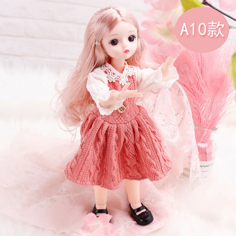 BJD Doll Clothes Girl Dress fits to 30cm 1/6 BJD SD 13 doll Scarf Sling Floral Skirt t-shirt Jeans For Girls Gift