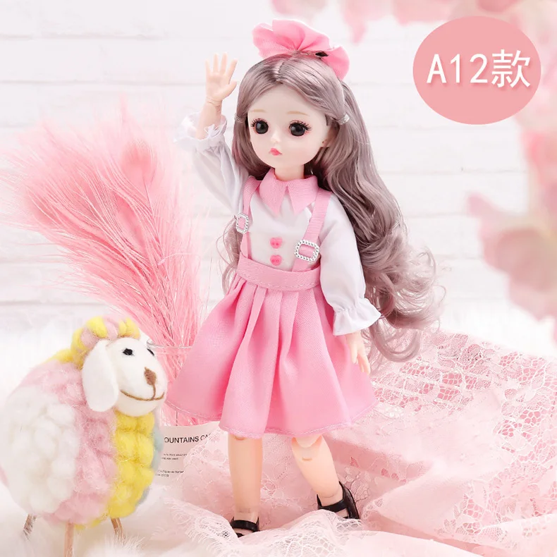 BJD Doll Clothes Girl Dress fits to 30cm 1/6 BJD SD 13 doll Scarf Sling Floral Skirt t-shirt Jeans For Girls Gift