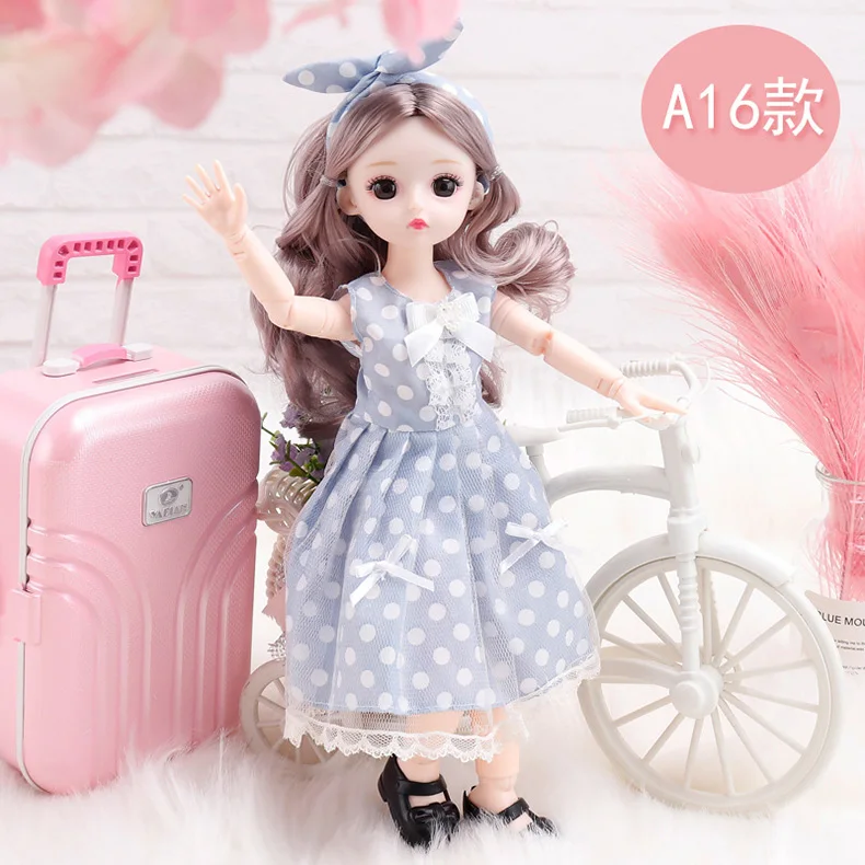 BJD Doll Clothes Girl Dress fits to 30cm 1/6 BJD SD 13 doll Scarf Sling Floral Skirt t-shirt Jeans For Girls Gift