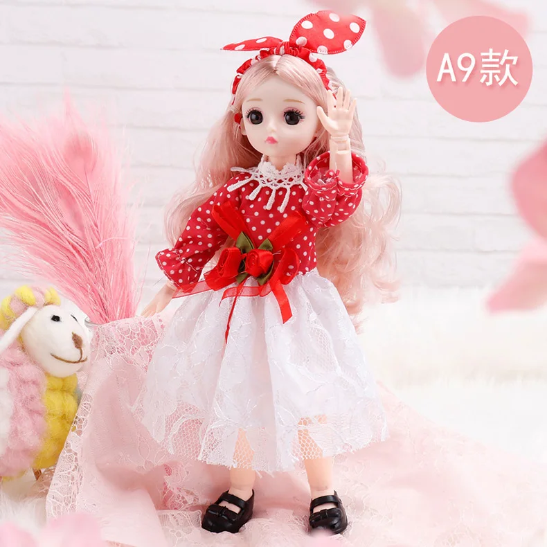 BJD Doll Clothes Girl Dress fits to 30cm 1/6 BJD SD 13 doll Scarf Sling Floral Skirt t-shirt Jeans For Girls Gift