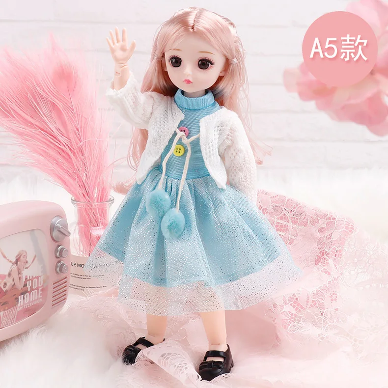 BJD Doll Clothes Girl Dress fits to 30cm 1/6 BJD SD 13 doll Scarf Sling Floral Skirt t-shirt Jeans For Girls Gift