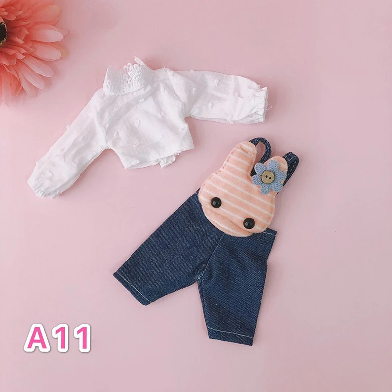 BJD Doll Clothes Girl Dress fits to 30cm 1/6 BJD SD 13 doll Scarf Sling Floral Skirt t-shirt Jeans For Girls Gift