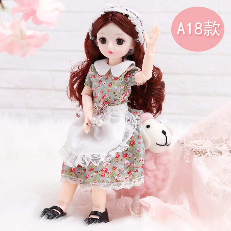BJD Doll Clothes Girl Dress fits to 30cm 1/6 BJD SD 13 doll Scarf Sling Floral Skirt t-shirt Jeans For Girls Gift