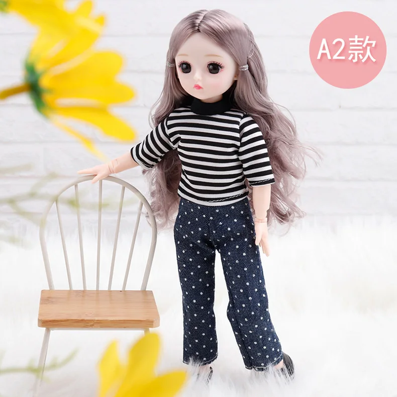 BJD Doll Clothes Girl Dress fits to 30cm 1/6 BJD SD 13 doll Scarf Sling Floral Skirt t-shirt Jeans For Girls Gift