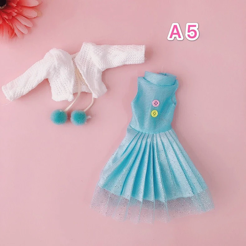 BJD Doll Clothes Girl Dress fits to 30cm 1/6 BJD SD 13 doll Scarf Sling Floral Skirt t-shirt Jeans For Girls Gift