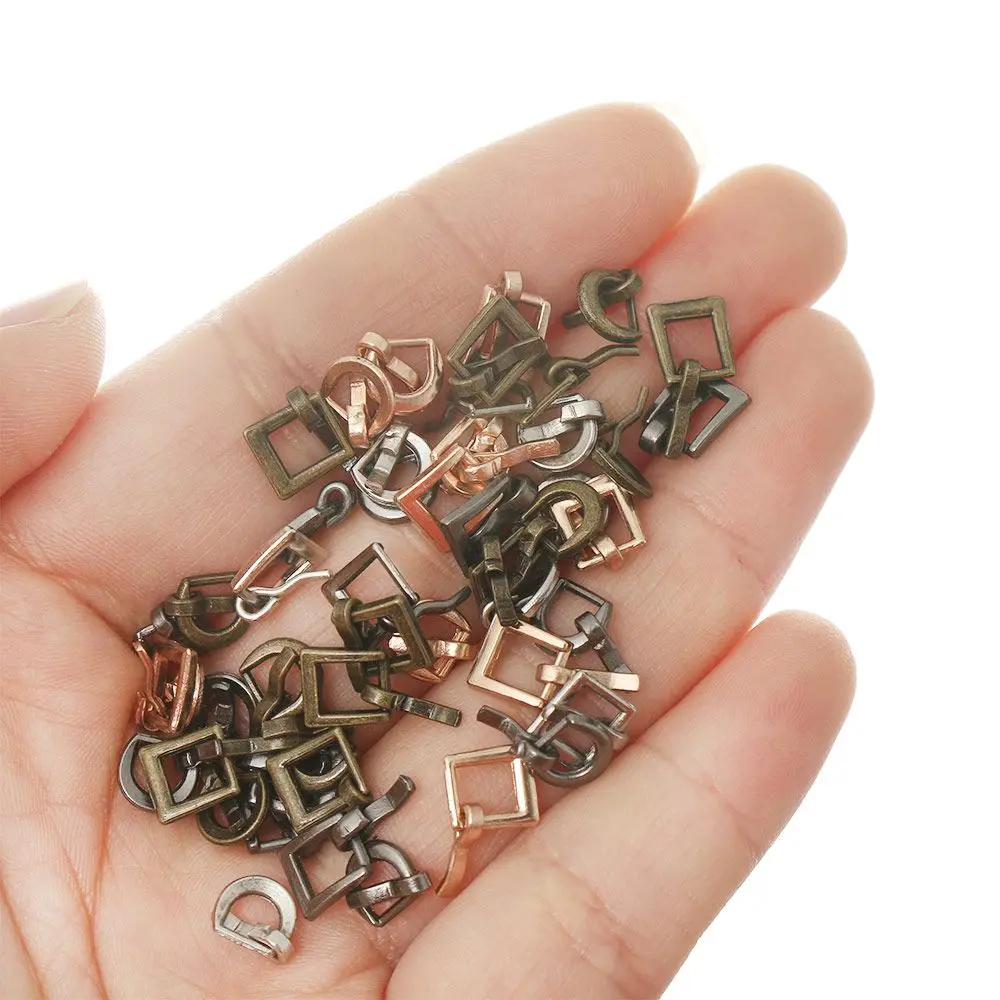 20PCS 4mm Mini Ultra-small Tri-glide Belt Buckle for Doll Bag Buckles DIY Stuffed Doll Buckle Shoes Clothes Sewing Accessories